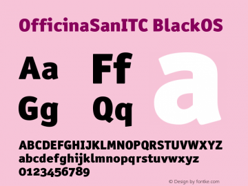 OfficinaSanITC-BlackOS Version 001.000 Font Sample