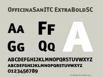 OfficinaSanITC-ExtraBoldSC Version 001.000 Font Sample