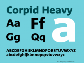 Corpid Heavy Version 001.072 Font Sample