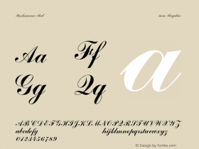 Bookmann-Medium Regular Unknown Font Sample