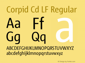 Corpid Cd LF Version 001.000 Font Sample