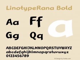 Linotype Rana Bold Version 005.000图片样张