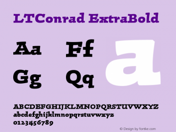 Linotype Conrad ExtraBold Version 005.000 Font Sample