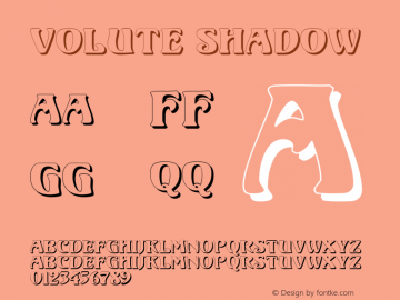 Volute Shadow 1.1 Font Sample