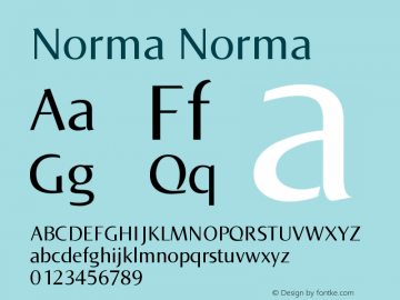 Norma Version 005.000 Font Sample