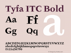 Tyfa ITC Bold Version 005.000图片样张