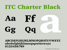 ITC Charter Black Version 003.001图片样张