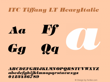 ITC Tiffany LT Heavy Italic Version 006.000图片样张