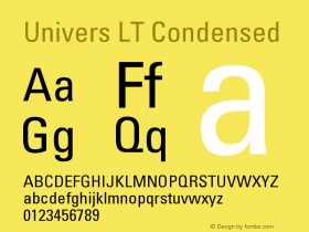 Univers LT 57 Condensed Version 006.000图片样张