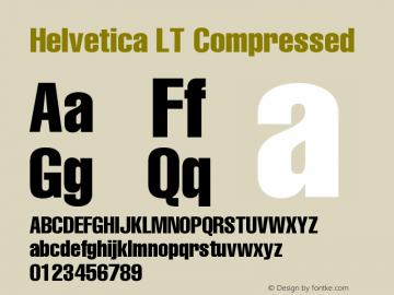 Helvetica LT Compressed Version 006.000图片样张