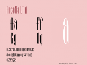 Arcadia LT Alternate Version 006.000 Font Sample