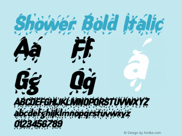 Shower Bold Italic Macromedia Fontographer 4.1 7/1/96图片样张