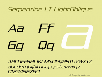 Serpentine LT Light Oblique Version 006.000图片样张