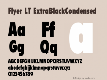 Flyer LT Extra Black Condensed Version 006.000图片样张