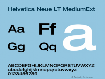Helvetica LT 63 Medium Extended Version 006.000 Font Sample