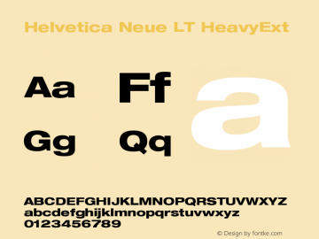 Helvetica LT 83 Heavy Extended Version 006.000图片样张