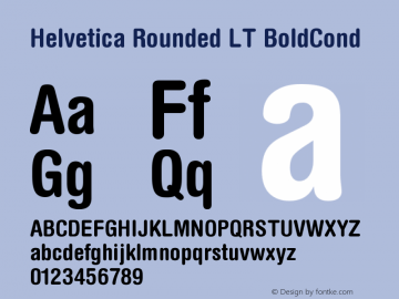 Helvetica Rounded LT Bold Condensed Version 006.000图片样张
