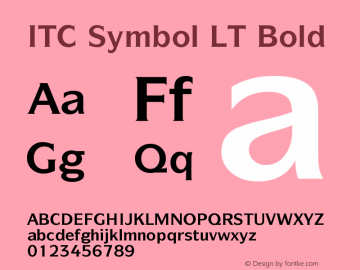 ITC Symbol LT Bold Version 006.000图片样张