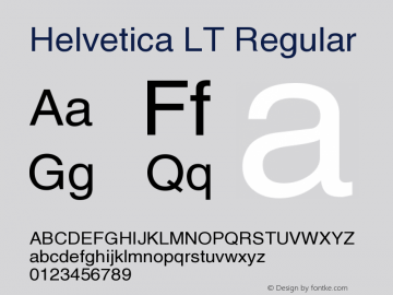 Helvetica LT Version 006.000图片样张