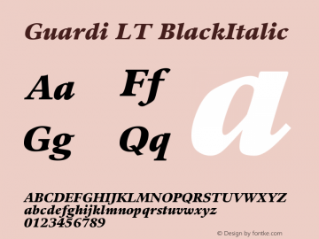 Guardi LT 96 Black Italic Version 006.000图片样张