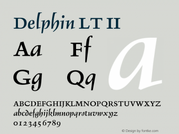 Delphin LT II Version 006.000 Font Sample