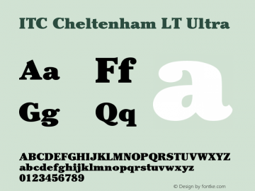 ITC Cheltenham LT Ultra Version 006.000图片样张