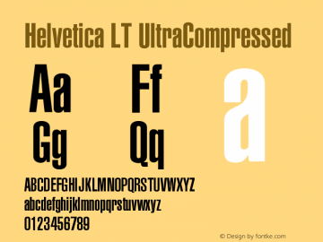 Helvetica LT Ultra Compressed Version 006.000图片样张