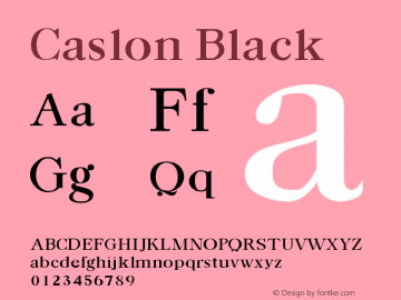 Caslon-Black Version 001.000图片样张