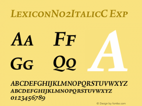 LexiconNo2ItalicC-Exp Version 001.000图片样张