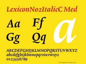 LexiconNo2ItalicC-Med Version 001.000图片样张