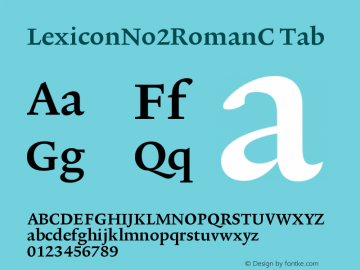 LexiconNo2RomanC-Tab Version 001.000图片样张