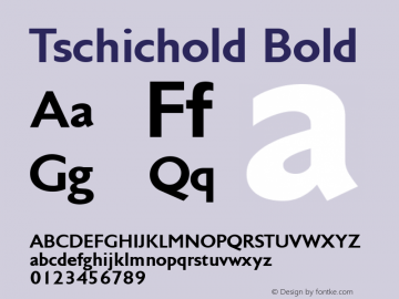 Tschichold Bold 002.000 Font Sample