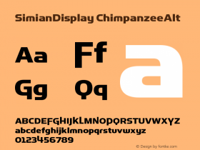 SimianDisplay-ChimpanzeeAlt Version 001.000 Font Sample