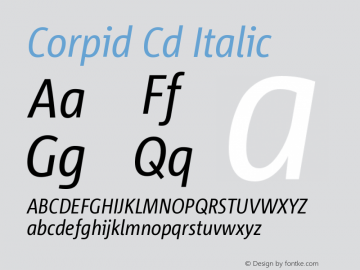 Corpid Cd Italic Version 001.000图片样张