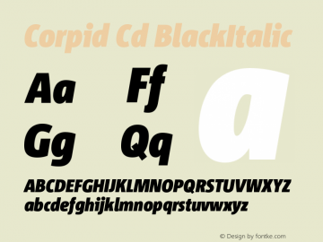 Corpid Cd Black Italic Version 001.000图片样张