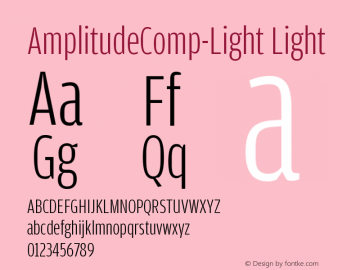 AmplitudeComp-Light Version 001.000 Font Sample