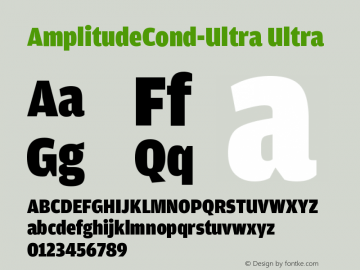 AmplitudeCond-Ultra Version 001.000 Font Sample
