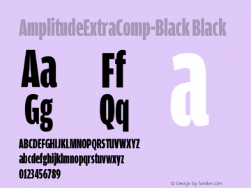 AmplitudeExtraComp-Black Version 001.000 Font Sample
