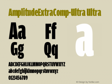 AmplitudeExtraComp-Ultra Version 001.000 Font Sample