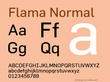 Flama Version 001.000 Font Sample