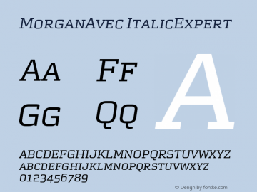 MorganAvec ItalicExpert Version 001.000图片样张