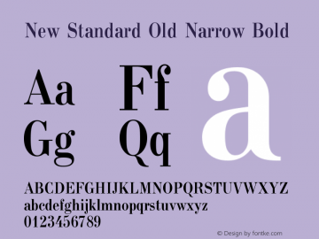 New Standard Old Narrow Bold Version 1.1r - 19.08.2005图片样张