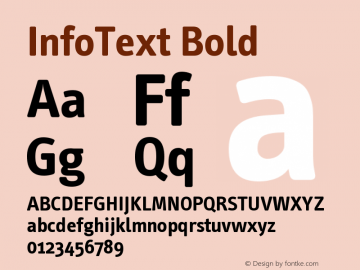 InfoText-Bold Version 001.000 Font Sample