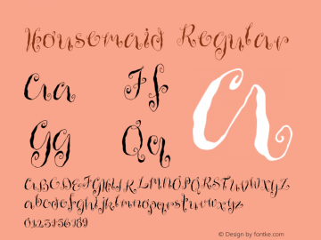 HousemaidRegular 001.000 Font Sample