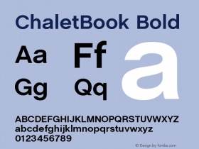 ChaletBook Bold Version 001.000 Font Sample