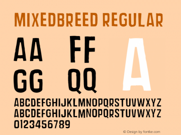 MixedBreed-Regular Version 001.000 Font Sample