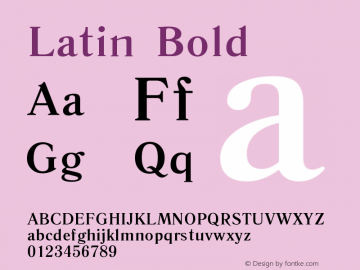 Latin Bold Version 14 - 26.09.2006图片样张