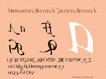 Humanistic Cursive Reversed Version 001.000图片样张