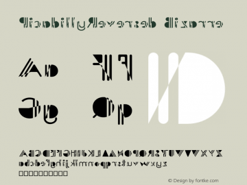 PicadillyBizarreReversed Version 001.000 Font Sample