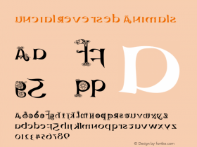 Uncial Animals Reversed Version 001.000 Font Sample